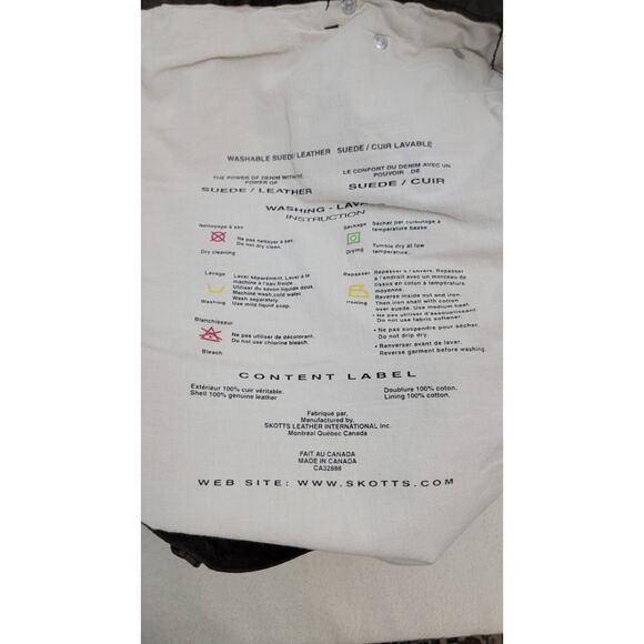 Vintage Skott's Suede Pants Brown Heavy Washable Leather Straight Men's Size 36 - Picture 12 of 15